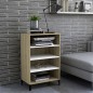 vidaXL Sideboard Weiß Sonoma-Eiche 57x35x90 cm Holzwerkstoff vidaXL Sideboard Weiß Sonoma-Eiche 57x35x90 cm Holzwerkstoff