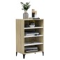 vidaXL Sideboard Weiß Sonoma-Eiche 57x35x90 cm Holzwerkstoff vidaXL Sideboard Weiß Sonoma-Eiche 57x35x90 cm Holzwerkstoff