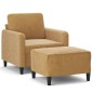 vidaXL Sessel mit Hocker Braun 60 cm Samt vidaXL Sessel mit Hocker Braun 60 cm Samt