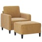 vidaXL Sessel mit Hocker Braun 60 cm Samt vidaXL Sessel mit Hocker Braun 60 cm Samt