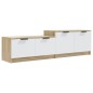 vidaXL TV-Schrank Weiß und Sonoma-Eiche 158,5x36x45 cm Holzwerkstoff vidaXL TV-Schrank Weiß und Sonoma-Eiche 158,5x36x45 cm Holzwerkstoff