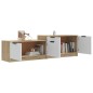 vidaXL TV-Schrank Weiß und Sonoma-Eiche 158,5x36x45 cm Holzwerkstoff vidaXL TV-Schrank Weiß und Sonoma-Eiche 158,5x36x45 cm Holzwerkstoff