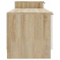 vidaXL TV-Schrank Weiß und Sonoma-Eiche 158,5x36x45 cm Holzwerkstoff vidaXL TV-Schrank Weiß und Sonoma-Eiche 158,5x36x45 cm Holzwerkstoff