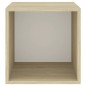 vidaXL Wandschränke 2 Stk. Weiß Sonoma-Eiche 37x37x37 cm Holzwerkstoff vidaXL Wandschränke 2 Stk. Weiß Sonoma-Eiche 37x37x37 cm Holzwerkstoff