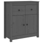 vidaXL Sideboard Grau 70x35x80 cm Massivholz Kiefer vidaXL Sideboard Grau 70x35x80 cm Massivholz Kiefer