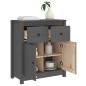 vidaXL Sideboard Grau 70x35x80 cm Massivholz Kiefer vidaXL Sideboard Grau 70x35x80 cm Massivholz Kiefer