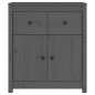 vidaXL Sideboard Grau 70x35x80 cm Massivholz Kiefer vidaXL Sideboard Grau 70x35x80 cm Massivholz Kiefer