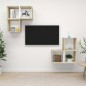 vidaXL 4-tlg. TV-Schrank-Set Weiß Sonoma-Eiche Holzwerkstoff vidaXL 4-tlg. TV-Schrank-Set Weiß Sonoma-Eiche Holzwerkstoff
