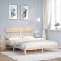 vidaXL Massivholzbett mit Kopfteil 160x200 cm vidaXL Massivholzbett mit Kopfteil 160x200 cm