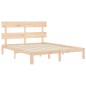 vidaXL Massivholzbett mit Kopfteil 160x200 cm vidaXL Massivholzbett mit Kopfteil 160x200 cm