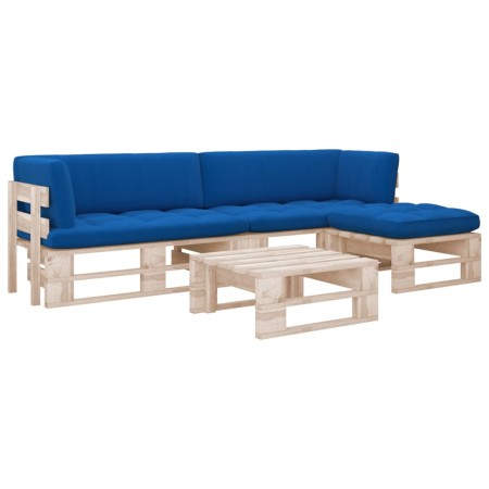 vidaXL 4-tlg. Paletten-Lounge-Set mit Kissen Imprägniertes Kiefernholz
