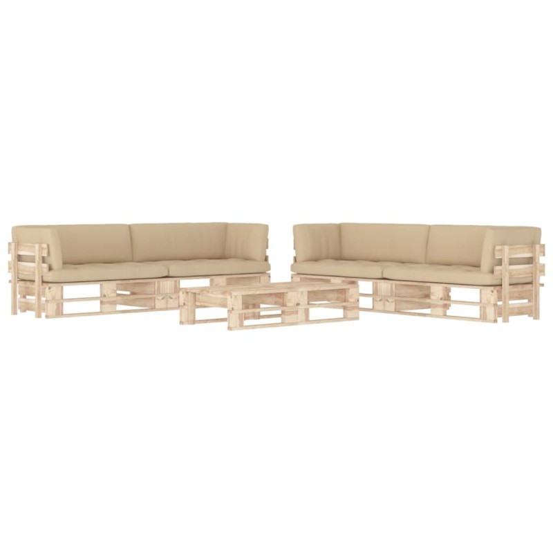 vidaXL 6-tlg. Paletten-Lounge-Set mit Kissen Imprägniertes Kiefernholz vidaXL 6-tlg. Paletten-Lounge-Set mit Kissen Imprägniertes Kiefernholz