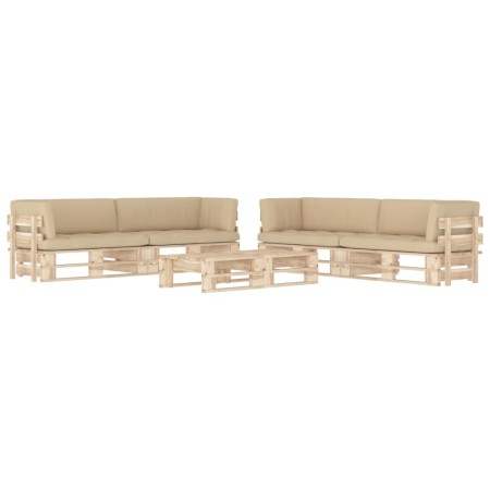 vidaXL 6-tlg. Paletten-Lounge-Set mit Kissen Imprägniertes Kiefernholz