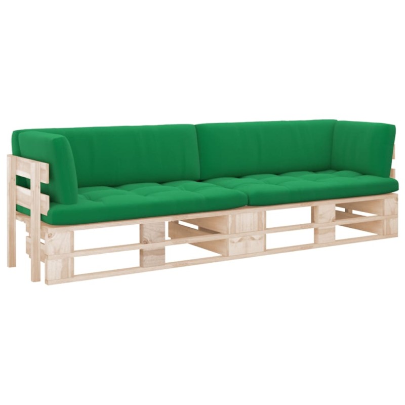 vidaXL 2-Sitzer-Palettensofa mit Kissen Imprägniertes Kiefernholz vidaXL 2-Sitzer-Palettensofa mit Kissen Imprägniertes Kiefernholz