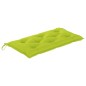 vidaXL Gartenbank mit Hellgrüner Auflage 112 cm Massivholz Teak vidaXL Gartenbank mit Hellgrüner Auflage 112 cm Massivholz Teak