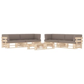 vidaXL 6-tlg. Paletten-Lounge-Set mit Kissen Imprägniertes Kiefernholz