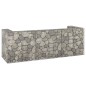 vidaXL Gabionenwand für Mülltonnen Verzinkter Stahl 325x100x110 cm vidaXL Gabionenwand für Mülltonnen Verzinkter Stahl 325x100x110 cm