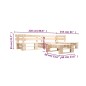 vidaXL 4-tlg. Garten-Paletten-Sofagarnitur Holz Natur vidaXL 4-tlg. Garten-Paletten-Sofagarnitur Holz Natur
