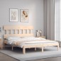 vidaXL Massivholzbett mit Kopfteil 160x200 cm vidaXL Massivholzbett mit Kopfteil 160x200 cm