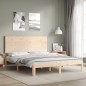 vidaXL Massivholzbett mit Kopfteil 160x200 cm vidaXL Massivholzbett mit Kopfteil 160x200 cm