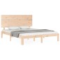 vidaXL Massivholzbett mit Kopfteil 160x200 cm vidaXL Massivholzbett mit Kopfteil 160x200 cm