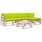 vidaXL 4-tlg. Paletten-Lounge-Set mit Kissen Imprägniertes Kiefernholz vidaXL 4-tlg. Paletten-Lounge-Set mit Kissen Imprägniertes Kiefernholz