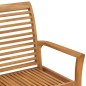 vidaXL Gartenbank mit Grüner Auflage 112 cm Massivholz Teak vidaXL Gartenbank mit Grüner Auflage 112 cm Massivholz Teak