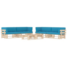 vidaXL 6-tlg. Paletten-Lounge-Set mit Kissen Imprägniertes Kiefernholz