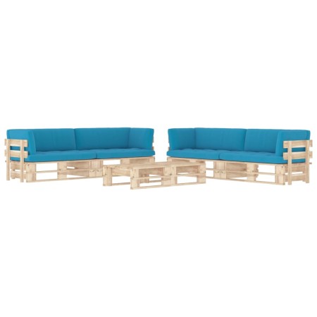 vidaXL 6-tlg. Paletten-Lounge-Set mit Kissen Imprägniertes Kiefernholz