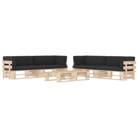 vidaXL 6-tlg. Paletten-Lounge-Set mit Kissen Imprägniertes Kiefernholz