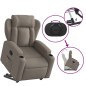 vidaXL Relaxsessel mit Aufstehhilfe Taupe Stoff vidaXL Relaxsessel mit Aufstehhilfe Taupe Stoff