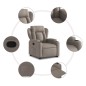 vidaXL Relaxsessel mit Aufstehhilfe Taupe Stoff vidaXL Relaxsessel mit Aufstehhilfe Taupe Stoff
