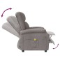 vidaXL Ohrensessel mit Massagefunktion Taupe Stoff vidaXL Ohrensessel mit Massagefunktion Taupe Stoff