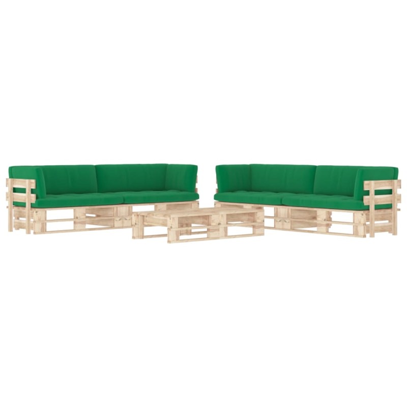 vidaXL 6-tlg. Paletten-Lounge-Set mit Kissen Imprägniertes Kiefernholz vidaXL 6-tlg. Paletten-Lounge-Set mit Kissen Imprägniertes Kiefernholz