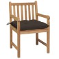 vidaXL Gartenstühle 2 Stk. mit Taupe Kissen Massivholz Teak vidaXL Gartenstühle 2 Stk. mit Taupe Kissen Massivholz Teak
