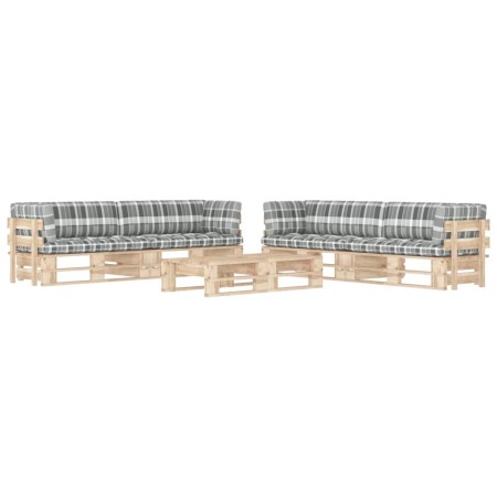 vidaXL 6-tlg. Paletten-Lounge-Set mit Kissen Imprägniertes Kiefernholz