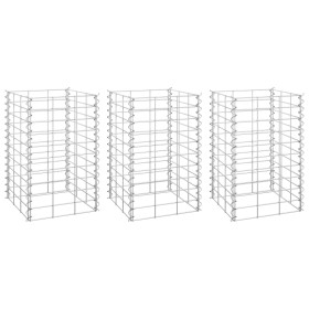 vidaXL Gabionen-Hochbeete 3 Stk. 30x30x50 cm Eisen