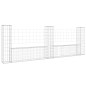 vidaXL Gabionenkorb U-Form mit 3 Säulen Eisen 260x20x100 cm vidaXL Gabionenkorb U-Form mit 3 Säulen Eisen 260x20x100 cm