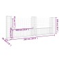 vidaXL Gabionenkorb U-Form mit 3 Säulen Eisen 260x20x100 cm vidaXL Gabionenkorb U-Form mit 3 Säulen Eisen 260x20x100 cm