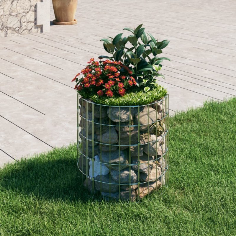 vidaXL Gabionen-Säule Rund Verzinkter Stahl Ø50x50 cm vidaXL Gabionen-Säule Rund Verzinkter Stahl Ø50x50 cm