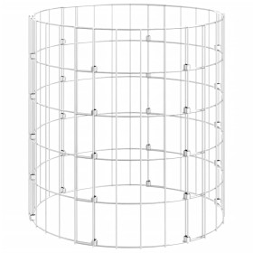 vidaXL Gabionen-Säule Rund Verzinkter Stahl Ø50x50 cm