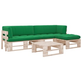 vidaXL 4-tlg. Paletten-Lounge-Set mit Kissen Imprägniertes Kiefernholz