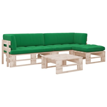 vidaXL 4-tlg. Paletten-Lounge-Set mit Kissen Imprägniertes Kiefernholz