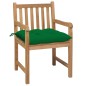 Gartenstühle 2 Stk. mit Grünen Kissen Massivholz Teak Gartenstühle 2 Stk. mit Grünen Kissen Massivholz Teak