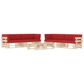 vidaXL 6-tlg. Paletten-Lounge-Set mit Kissen Imprägniertes Kiefernholz