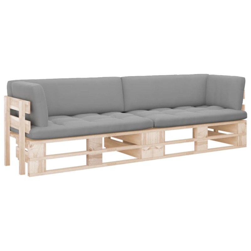 vidaXL 2-Sitzer-Palettensofa mit Kissen Imprägniertes Kiefernholz vidaXL 2-Sitzer-Palettensofa mit Kissen Imprägniertes Kiefernholz
