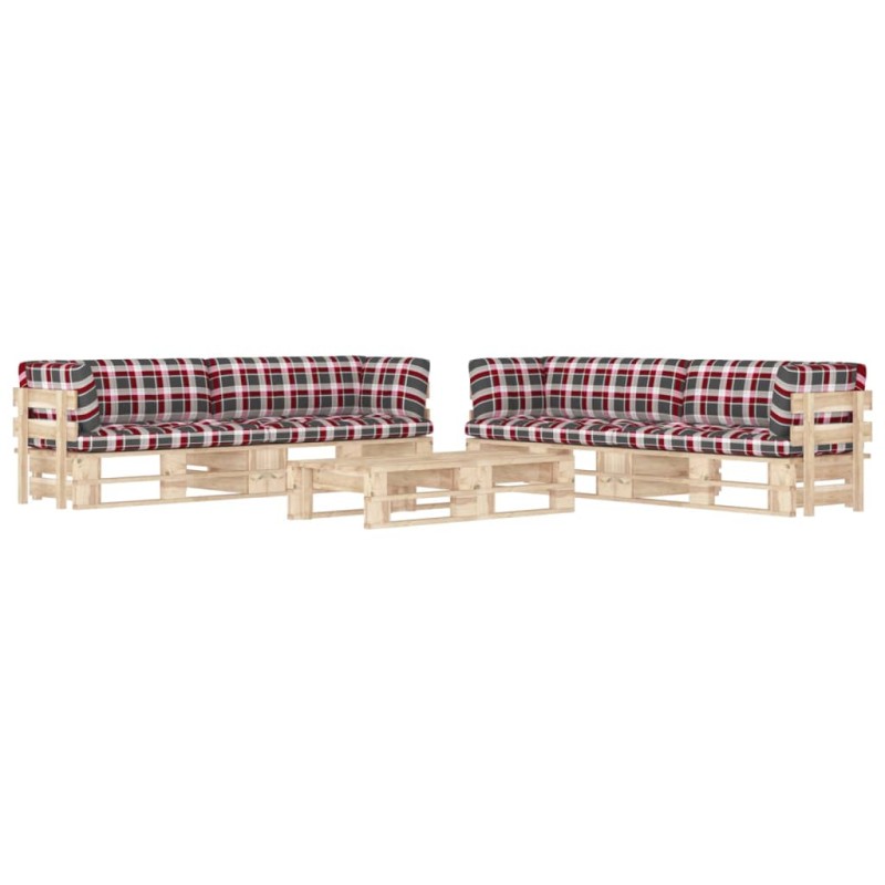 vidaXL 6-tlg. Paletten-Lounge-Set mit Kissen Imprägniertes Kiefernholz vidaXL 6-tlg. Paletten-Lounge-Set mit Kissen Imprägniertes Kiefernholz