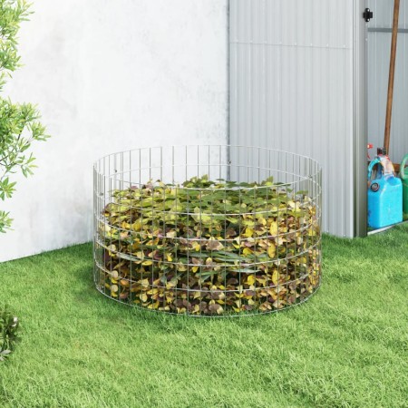vidaXL Gartenkomposter Ø100x50 cm Verzinkter Stahl