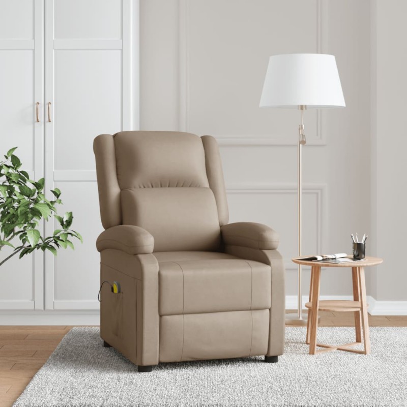 vidaXL Massagesessel Cappuccino-Braun Kunstleder vidaXL Massagesessel Cappuccino-Braun Kunstleder