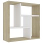 vidaXL Wandregal Weiß und Sonoma-Eiche 45,1x16x45,1 cm Holzwerkstoff vidaXL Wandregal Weiß und Sonoma-Eiche 45,1x16x45,1 cm Holzwerkstoff